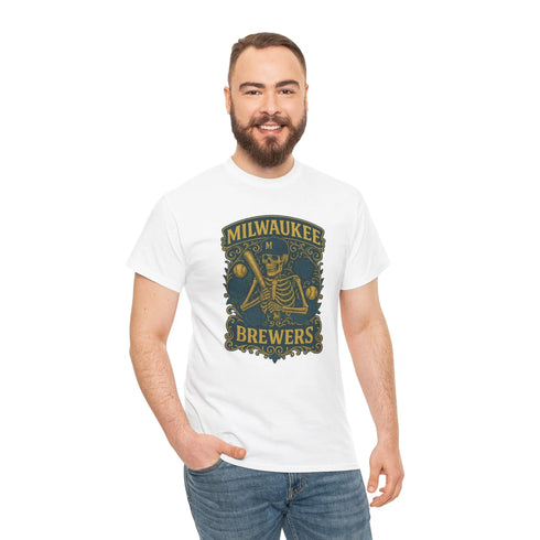 Grateful Dead - Milwaukee Brewers Retro Poster Art T-shirt - StealieShop