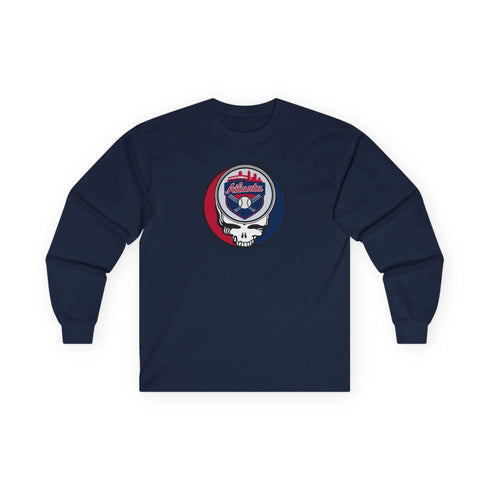 Grateful Dead - Atlanta Braves Classic Stealie Long Sleeve Tee - MLB - StealieShop