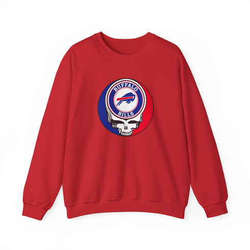 Buffalo Bills Logo Grateful Dead Crewneck Grateful Dead Sweatshirt