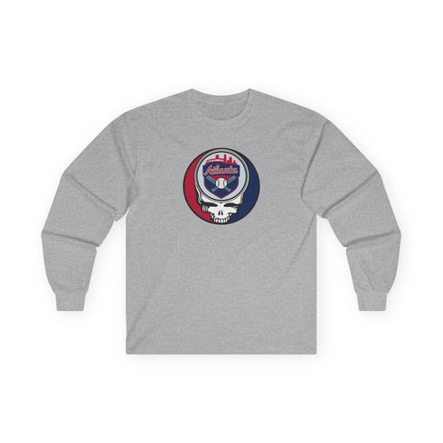 Grateful Dead - Atlanta Braves Classic Stealie Long Sleeve Tee - MLB - StealieShop