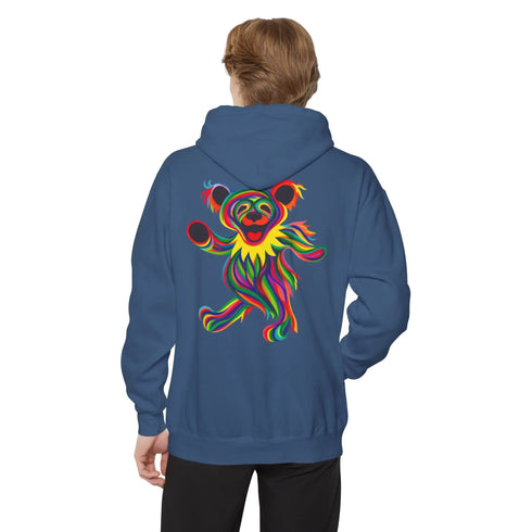 Grateful Dead - Tie-Dye Bear Vineyard Collection Two-Sided Unisex Garment-Dyed Hoodie - StealieShop