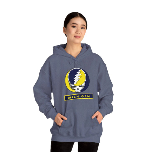 University of Michigan Grateful Dead Unisex Heavy Blend Hoodie StealieShop
