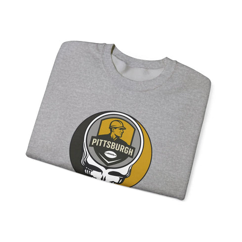Grateful Dead - Pittsburgh Steelers Grateful Dead Stealie Crewneck Sweatshirt - NFL - StealieShop