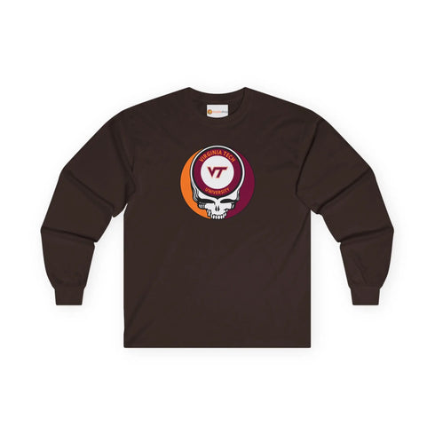 Virginia Tech Grateful Dead Long Sleeve Tee StealieShop