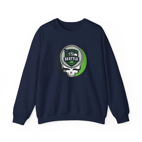 Grateful Dead - Seattle Seahawks Grateful Dead Stealie Crewneck Sweatshirt - StealieShop