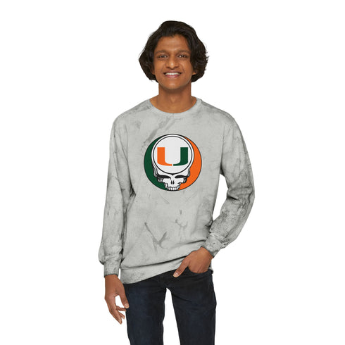 University of Miami Stealie Tie-Dye Crewneck