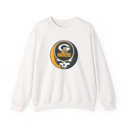 Green Bay Packers Original Grateful Dead Stealie Crewneck Sweatshirt