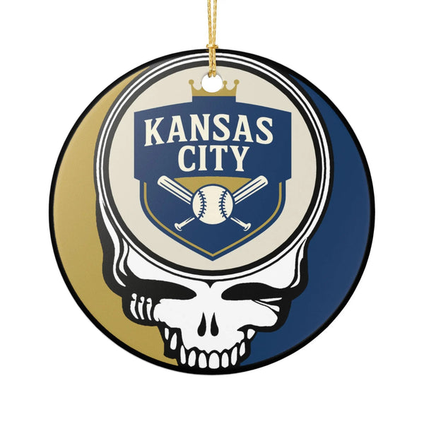 Grateful Dead - Kansas City Baseball Baseball Stealie Christmas Ornament - StealieShop