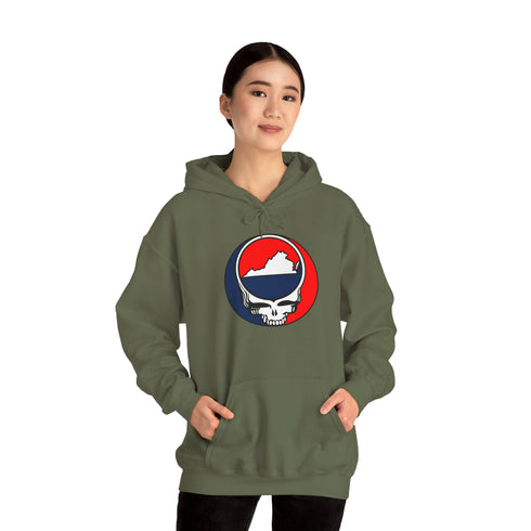 Virginia Map Stealie Unisex Heavy Blend Hoodie