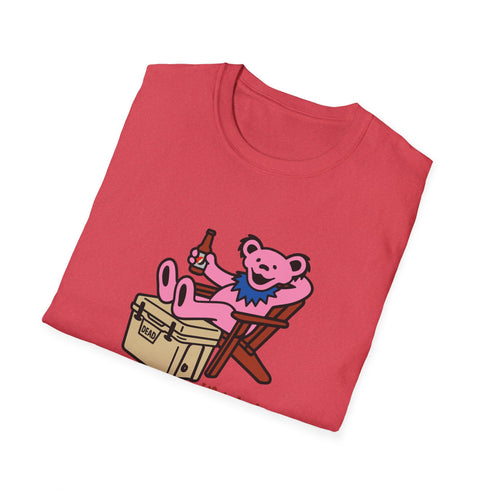 Chillin' Bear - Pink - Life is dead. Grateful Dead T-Shirt