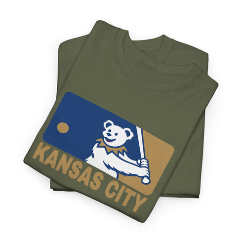 Kansas City Royals Dancing Bear MLB Logo Unisex Grateful Dead T-Shirt