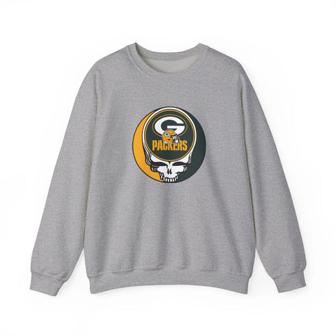 Green Bay Packers Original Grateful Dead Stealie Crewneck Sweatshirt