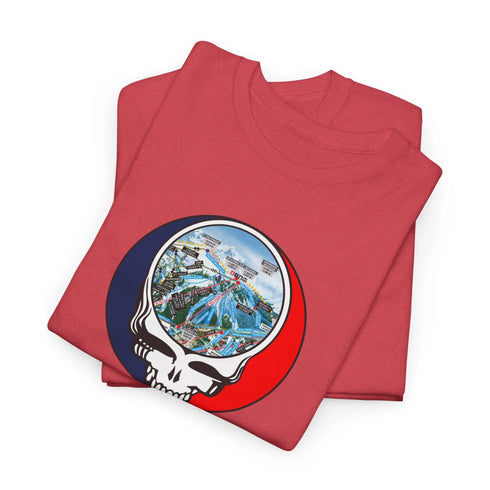 Snowmass Trail Map Stealie Grateful Dead T-Shirt