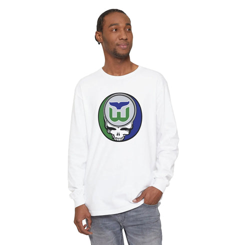 Grateful Dead - Hartford Whalers Vineyard Collection Unisex Garment-dyed Long Sleeve - StealieShop
