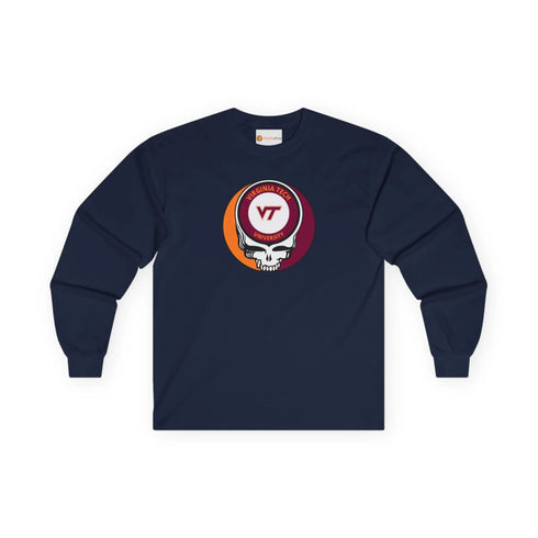 Virginia Tech Grateful Dead Long Sleeve Tee StealieShop