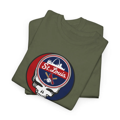 Grateful Dead - St. Louis Cardinals Grateful Dead Steal Your Face T-Shirt - MLB - St Louis - StealieShop