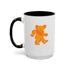 Grateful Dead - Orange Dancing Bear Stealie Coffee Mug - StealieShop