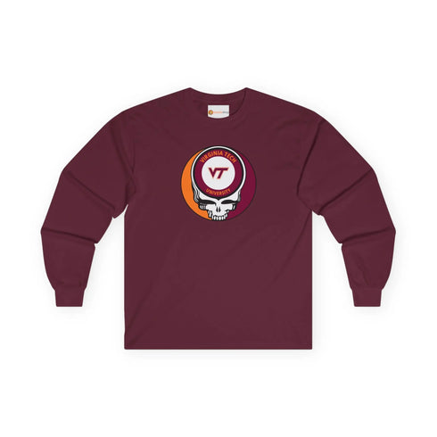 Virginia Tech Grateful Dead Long Sleeve Tee StealieShop