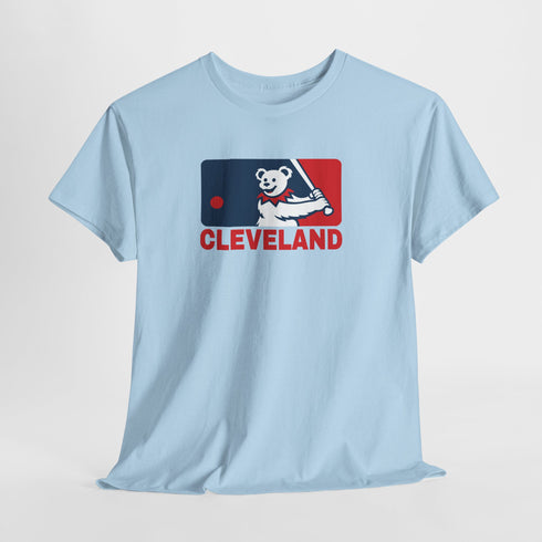 Cleveland Guardians Dancing Bear MLB Logo Unisex Grateful Dead T-Shirt