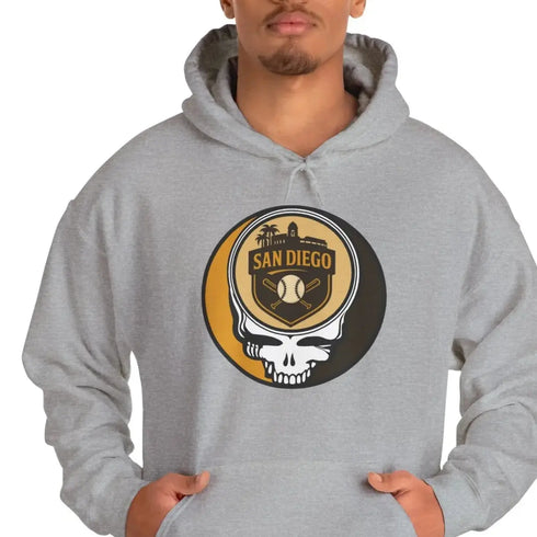 Grateful Dead - San Diego Padres Stealie Grateful Dead Unisex Heavy Blend Hoodie - MLB - StealieShop
