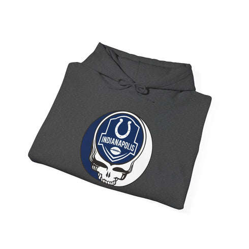 Grateful Dead - Indianapolis Colts Stealie Grateful Dead Hooded Sweatshirt - NFL - StealieShop