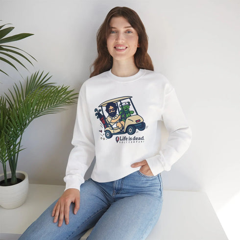 Grateful Dead - Joy Ridin' Jerry and The Bear | Life is dead. Crewneck Sweatshirt - StealieShop