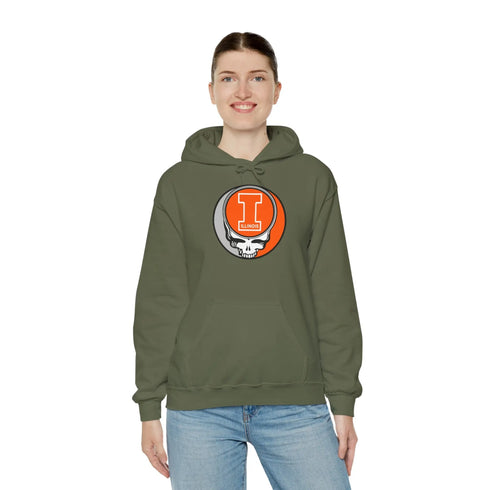 Grateful Dead - University of Illinois Grateful Dead Unisex Heavy Blend Hoodie - Hooded Sweatshirt - StealieShop