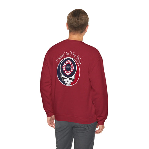 Elizabeth Fire Department Grateful Dead Stealie Crewneck Sweatshirt StealieShop