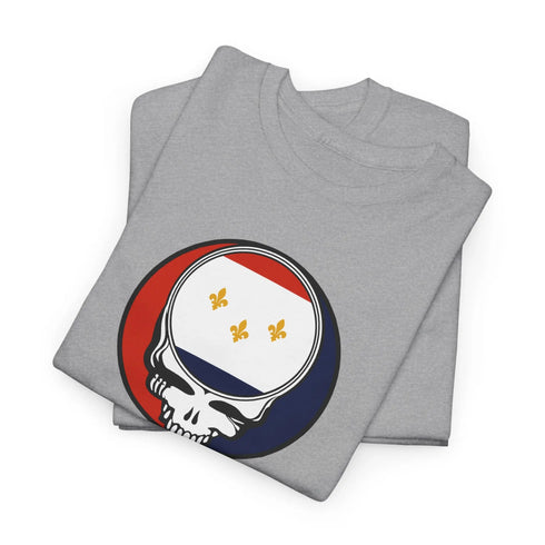 Grateful Dead - New Orleans Flag Stealie Unisex Tshirt - StealieShop