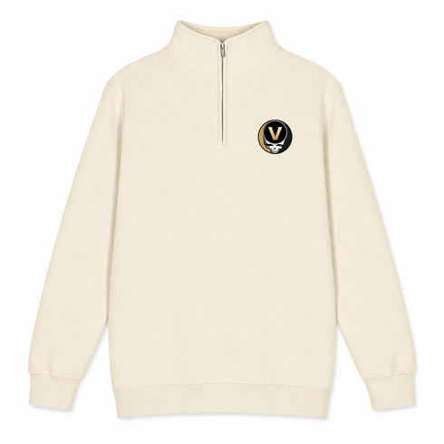 Vanderbilt University - Premium Grateful Dead Quarter-Zip Pullover - Sand - 1