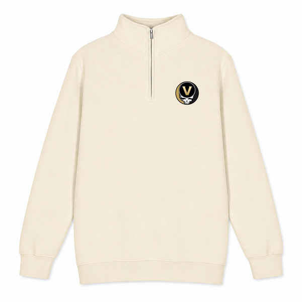 Vanderbilt University - Premium Grateful Dead Quarter-Zip Pullover - Sand - 1