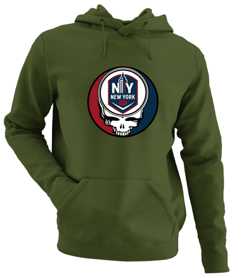 New York Football - Premium Grateful Dead Hoodie - Military Green - 7
