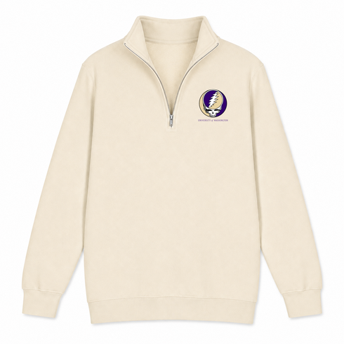 Washington - Premium Grateful Dead Quarter-Zip Pullover - Sand - 2