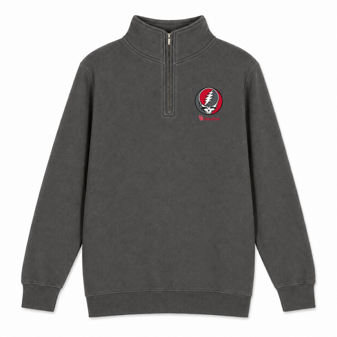 University of Houston - Premium Grateful Dead Quarter-Zip Pullover - Charcoal - 5