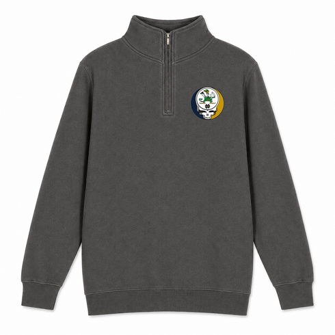 Notre Dame University - Premium Grateful Dead Quarter-Zip Pullover - Charcoal - 5