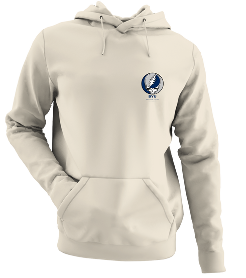 BYU - Premium Grateful Dead Left Chest Hoodie - Sand - 3