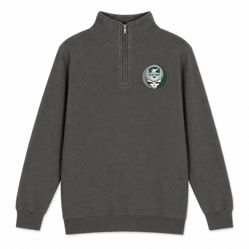 New York Football - Premium Grateful Dead Quarter-Zip Pullover - Charcoal - 5