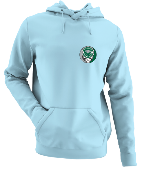 Babson College - Premium Grateful Dead Left Chest Hoodie - Light Blue
