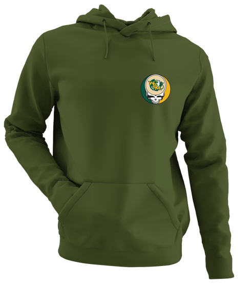 William and Mary - Premium Grateful Dead Left Chest Hoodie - Military Green - 7