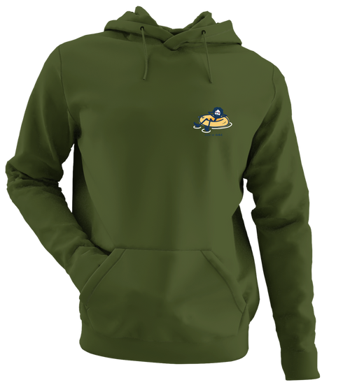 Jerry's Floatin' Life is dead Performance Polo - Premium Grateful Dead Left Chest Hoodie - Military Green
