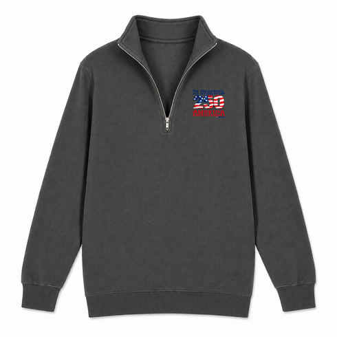 Be Grateful America - Premium Grateful Dead Quarter-Zip Pullover - Charcoal - 6