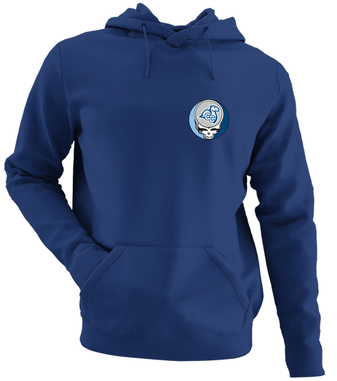 Connecticut College - Premium Grateful Dead Left Chest Hoodie - Navy - 2
