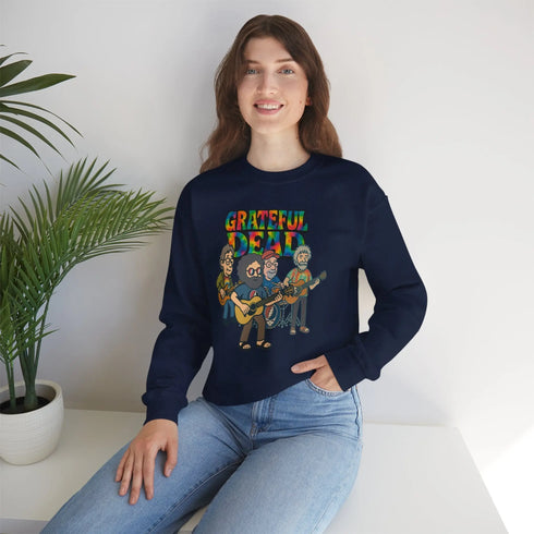 Grateful Dead - Jerry and The Band | Life is dead. Crewneck Sweatshirt - StealieShop