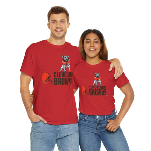 Cleveland Browns Dancing Bear Grateful Dead T-Shirt - NFL - StealieShop