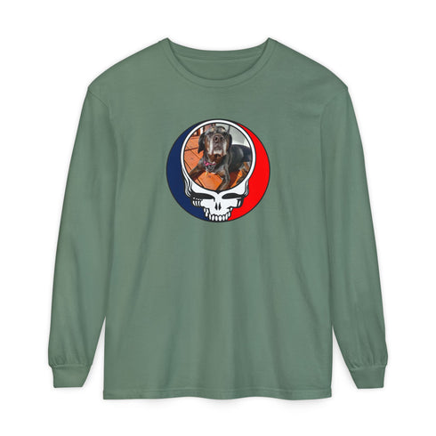 Custom Dog Garment-Dyed Long Sleeve T-Shirt