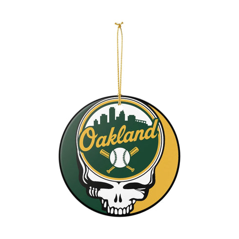 Grateful Dead - Oakland Baseball Stealie Christmas Ornament - StealieShop