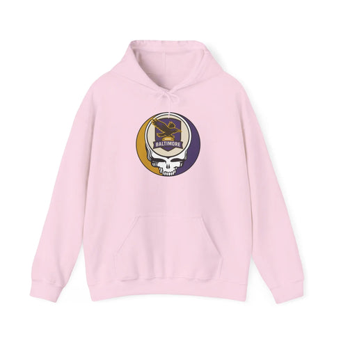 Grateful Dead - Baltimore Ravens Stealie Grateful Dead Hooded Sweatshirt - NFL - StealieShop