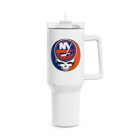 Grateful Dead - New York Islanders Stealie "Fat Man" Tumbler, Double Insulated 40oz Travel Mug - StealieShop