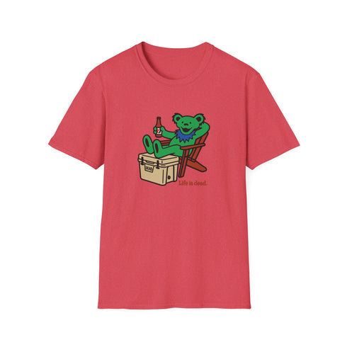 Chillin' Bear - Green - Life is dead. Grateful Dead T-Shirt