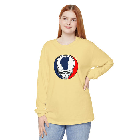 Lake Tahoe Stealie Garment-Dyed Long Sleeve T-Shirt